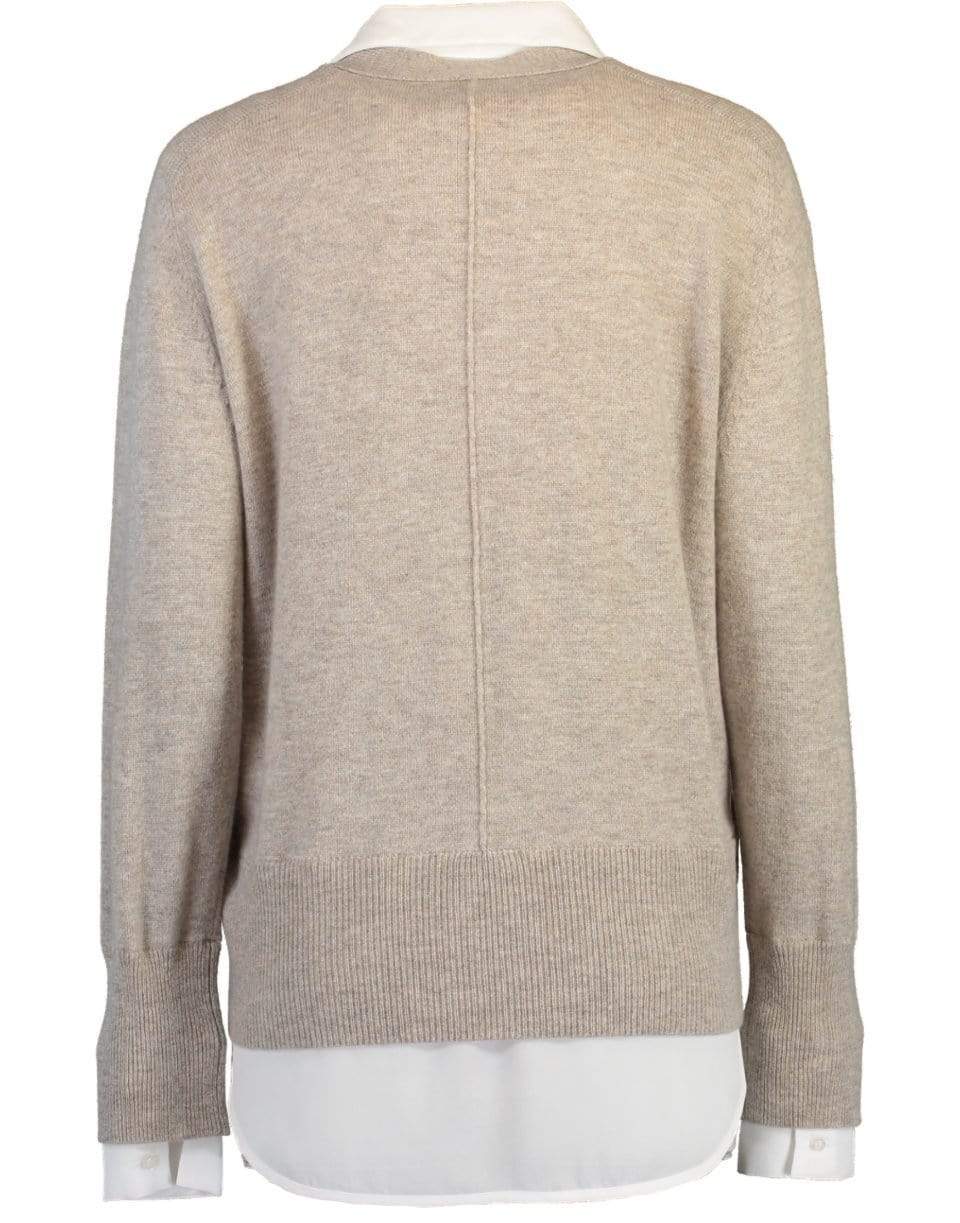 Brochu Walker Callie Long Sleeve Layered Look Cardigan in Chia