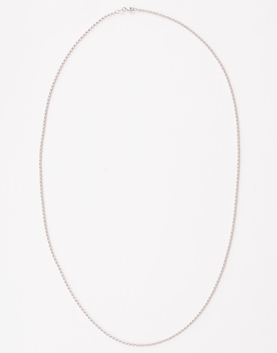 36-Inch, 3.0MM Shining 14K White Gold Round Cable Chain