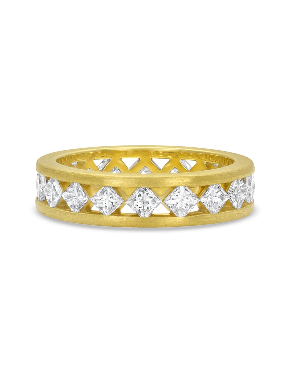 Exquisite Ameerah Princess Cut Diamond Ring Band by Leigh Maxwell